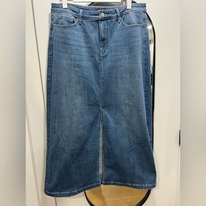 NYDJ Blue Denim Midi Skirt EUC